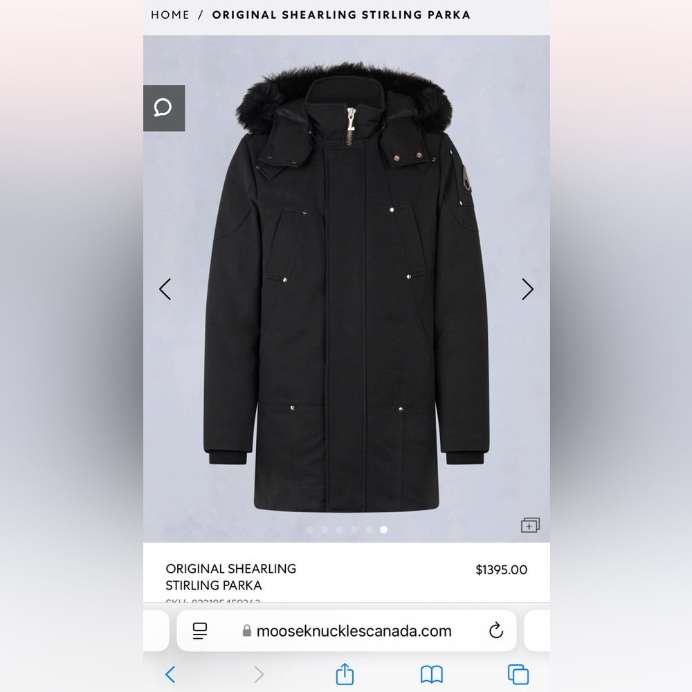 Moose Knuckles Womens Stirling Parka Sz S